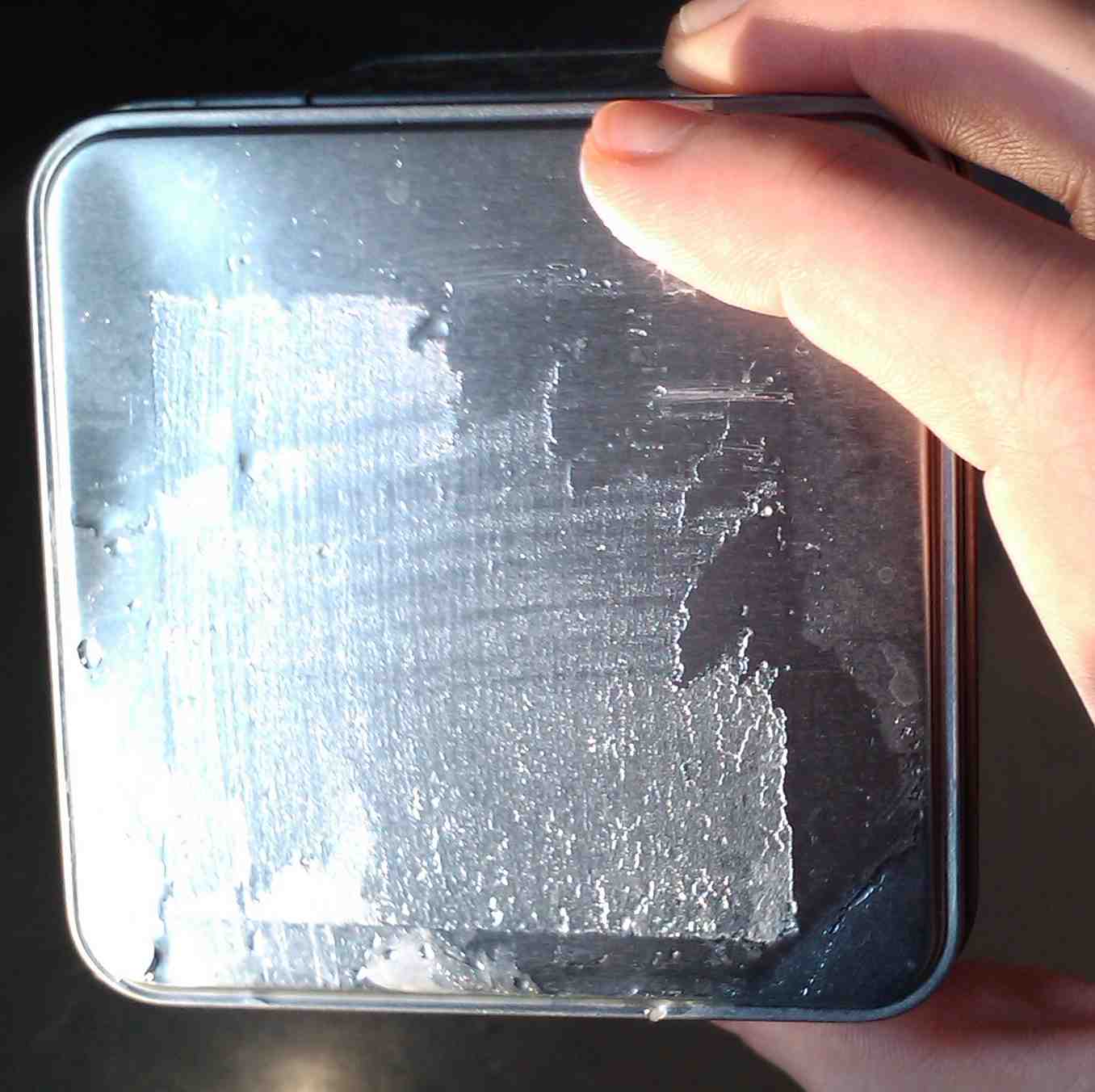 Nasty sticky residue left when trying to remove sticky label.